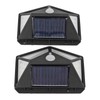 2 Pcs Solar Motion Sensor Light 4 Sided 100 LEDs