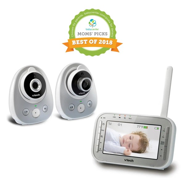 VTech VM342-2 Video Baby Monitor with 170-Degree Wide-Angle Lens for
