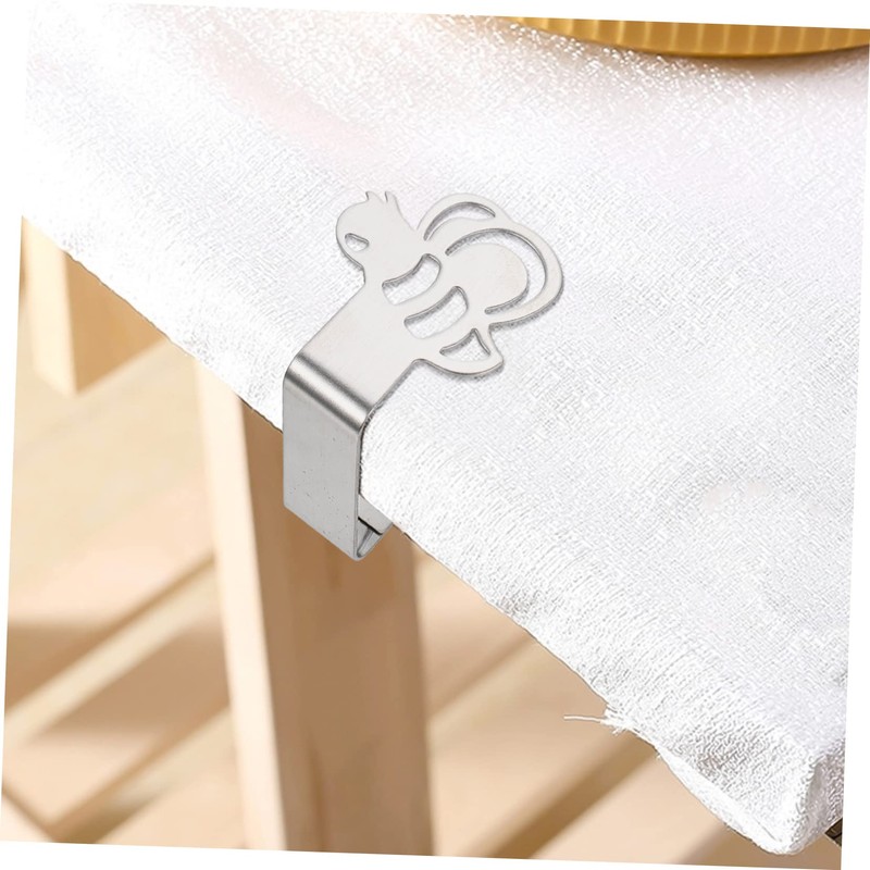 Tofficu 3sets Stainless Steel Tablecloth Clips Non Slip Fixator for