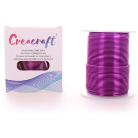 Creacraft Aluminium Jewellery Wire for Crafts, Modeling, Floristry (80 m, Purple, 1.35 mm)