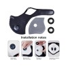 2x Reusable Dual Air Breathing Valve Face Mask Cover +