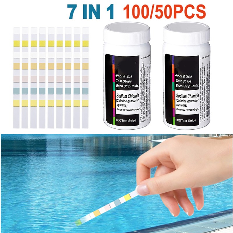 PH Test Strips 7 in 1 Swimming Pool Test Papers