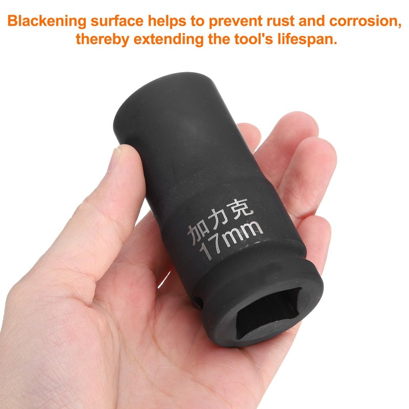 sourcing map 4 Point Square Socket 3/4" Drive by 17mm