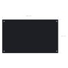 CHARMMA Kitchen Backsplash Black 39.4"x23.6" Tempered Glass-4958