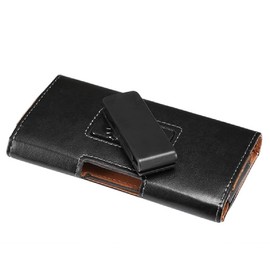 DFV mobile - Executive Holster Leather Case Belt Clip Rotary 360 Magnetic Closure für Micromax Canvas Infinity Pro - Black