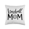 Sharper Essentials, LLC Baseball T-Ball Mom Throw Pillow, 16x16, Multicolor