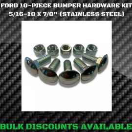Ford Car Truck Van SUV Front / Rear Chrome BUMPER BOLTS & NUTS 5/16-18 X 7/8"