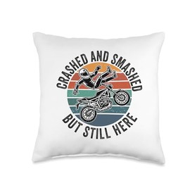 Motorcycle Accident Survivor Bike Crash Injury Recovery Throw Pillow