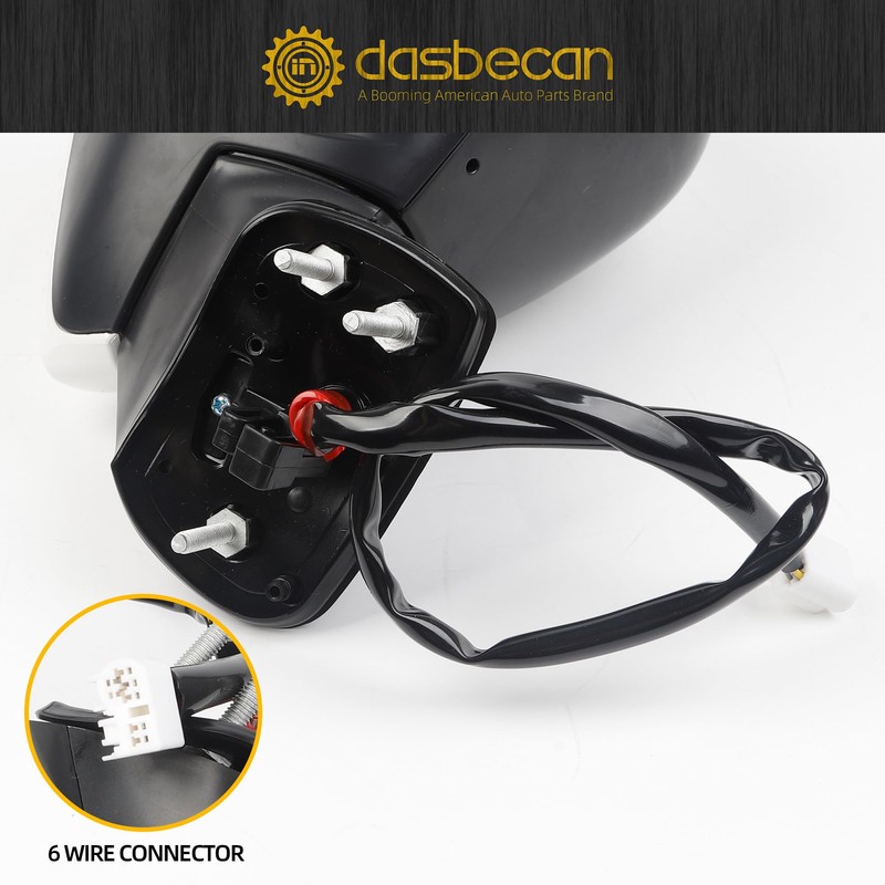 Dasbecan Passenger Side Mirror White Compatible with 2019-2022 Toyota Corolla