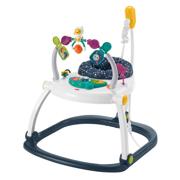 Fisher-Price Baby Bouncer SpaceSaver Jumperoo Activity Center with Lights Sounds