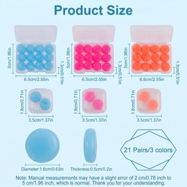 PUREZON Ear Plugs, 21 Pairs