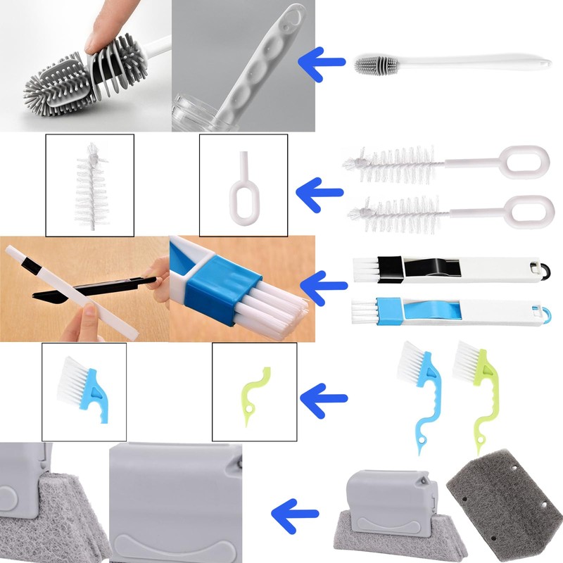 PLATEYTR 18 PCS Radiator Cleaning Brush Set - Effortlessly Clean