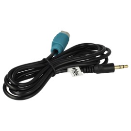 vhbw AUX Audio Adapter Cable Car Radio (120 cm) Compatible with Alpine CDE-9872R/RM, CDE-9870R/RM, CDE-9871R/RR, CDE-9873RB Car, Car Radio