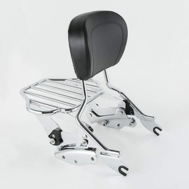 TCMT Detachable Passenger Backrest Sissy Bar With Detachable 2-Up Luggage Rack 4 Point Docking Hardware Kits Fits For Harley Touring 2009-2013