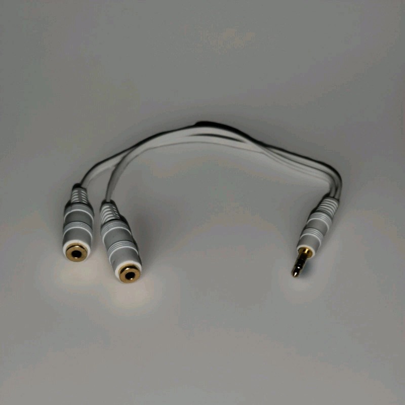 custom-sign 3.5mm AUX Audio Mic Splitter 1 Male to 2