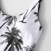 IFFEI Mommy and Me Family Matching Swimsuits Coconut Tree Printed