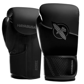 Hayabusa Sport Boxing Gloves for Men and Women Dual-Splinted Wrist Support, Multi-Density Foam Padding, Contoured Fit Ideal for Boxing, Kickboxing, and Muay Thai Training - Black/Charcoal, 10oz