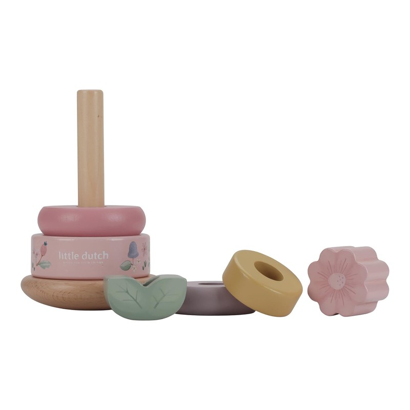Little Dutch 7342 FSC Wooden Stacking Tower Ring Fairy Garden