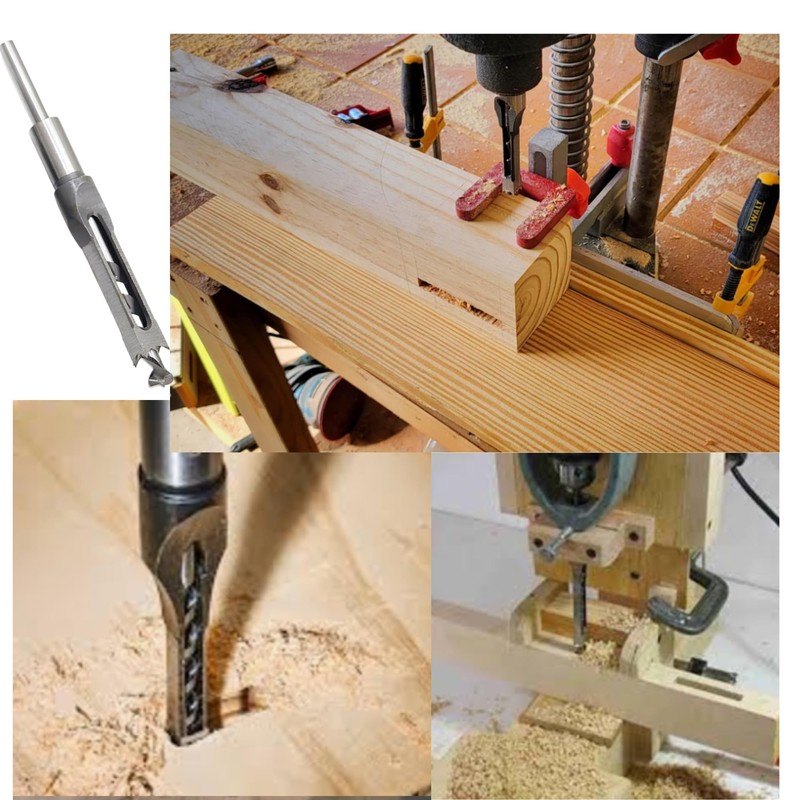 Square Hole Drill Bit 1 Inch, High-Carbon Steel Square Hole