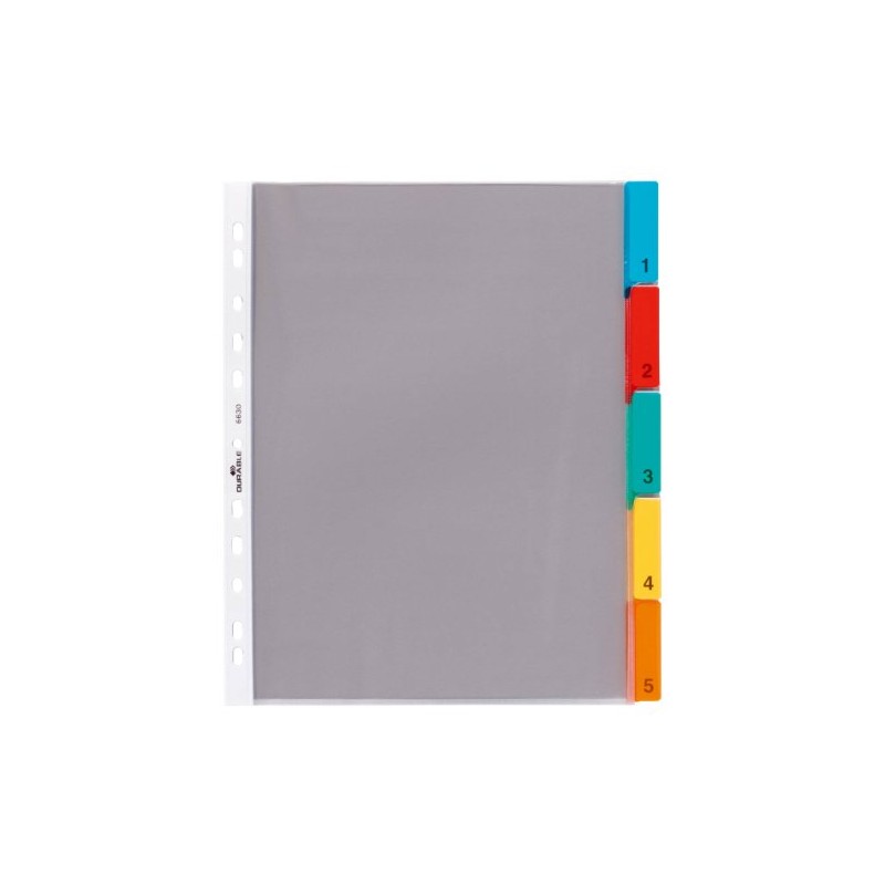 Durable 5 Part File Dividers for Lever Arch Files and