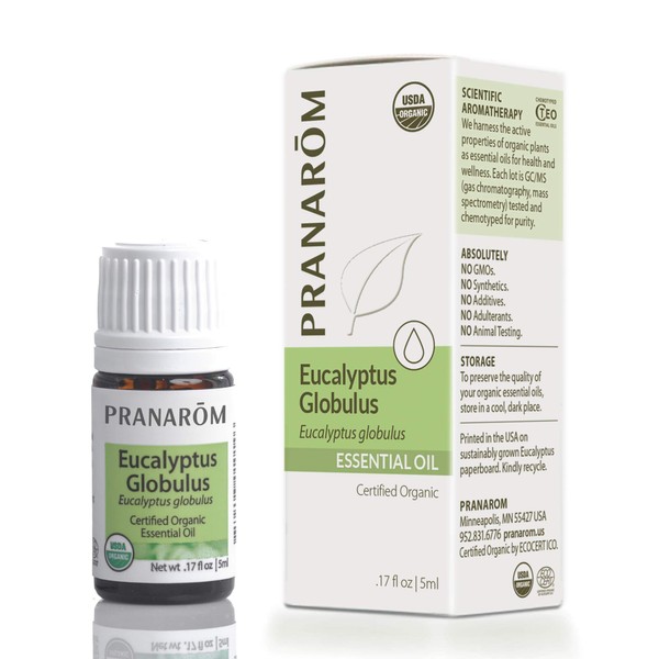 Pranarom - Eucalyptus Globulus Essential Oil (5ml) - 100% Pure Natural Therapeutic Grade Essential Oil for Diffusing, Cleaning, and Wellness | USDA and ECOCERT Certified Organic