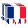 20 PCS France Flag Tattoo,French Banner Tattoos Decoration Decal, Rectangle