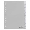 Durable Blanko-Register aus PP (mit blanko Taben) 10-teilig, grau, 644110