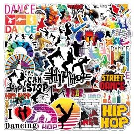Dance Stickers 50 Pcs Cute Funny Dancing Sports Stickers for Laptop Skateboard Helmet Scrapbook Car Bike Luggage Water Bottle,Waterproof Dancer Party Sticker for Teens Adults Girls