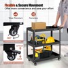 IRONMAX 3 Tier Utility Cart, Heavy Duty Steel Push Service