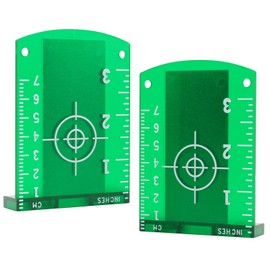Laser Target Board, Laser Magnetic Target with Reflectors, Magnetic Target Plate, Laser Target Card for Alignment Laser Measuring Device, for Improving Laser Visibility