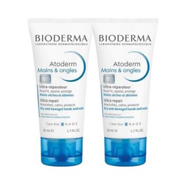 Bioderma Atoderm Hand Cream 50ml+50ml Set Unscented Highly Moisturizing Non-sticky Olive Young 50ml+50ml / 바이오더마 아토덤 핸드크림 50ml+50ml 세트기획 무향 고보습 끈적임없는 올리브영 50ml+50ml