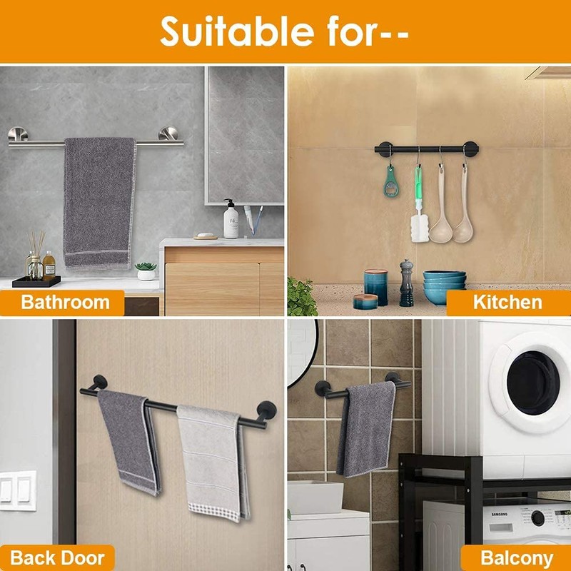 YUET Towel Rail 30CM Chrome Hand Towel Holder Bar Bathroom