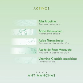 Pack Antimanchas Aclarante Intensivo Antiedad Facial todo Tipo De Piel con serum antimanchas y crema facial complete FPS 30 Pureza Natur              