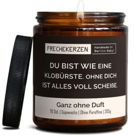 Lustige Duftkerze mit Spruch für Beste FreundIn | Handgemacht aus Sojawachs | In Geschenkbox | Nachhaltiges Geschenk Freundschaft Freundin Freund Partner Schwester BFF |Ohne Duft
