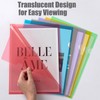 A4 Clear Plastic Folders,30 Pcs A4 Plastic Sleeves Wallets 6