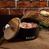 Babish Stoneware Salt Cellar w/Wood Lid - 4" X 3.5"