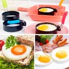 Egg Ring ，2-Pack Stainless Steel Egg Rings with Anti-Scald Folding