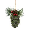 Northlight Pinecone Fabric Christmas Ornament, 6", Green