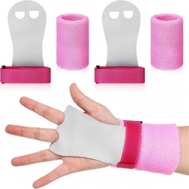 FAQQI Gymnastics Grips for Girls 8-10 - Pink Bar Grips, Hand Protection for Young Gymnasts