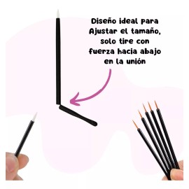 Veraly Pincel Delineador De Ojos Cepillo Delineado Punta Suave 50pz