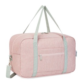 for Ryanair Airlines Cabin Bag 40x20x25 Underseat Foldable Travel Duffel Bag Holdall Tote Carry on Hand Luggage Overnight for Women and Men 20L (Pink (with Shoulder Strap))