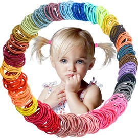 Pack of 240 Girls Hair Bobbles, 23 Colours, 2 mm Hair Bobbles, Small, Baby Hair Bobbles, Colourful Elastic Hair Bobbles, Non-Metal for Girls and Children