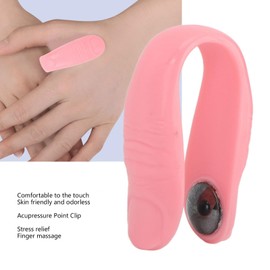 Clip para Aliviar la Migraña, Clip para Punto de Acupresión, Usable, 4 Piezas, Ajustable, Reduce la Tensión, Reducción de la Ansiedad para la Oficina para Ambas Manos (Rosa)