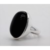 CH.ABRAMOWICZ Onyx Ring 925 Sterling Silver Gemstone Ring, Silver, Black