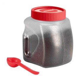 Tribello LARGE 22 OZ Ground Coffee Container For Coffee Beans, Plastic Jar With Screw On Lid For Dry Food Sugar, Flour, Coffee Grounds Container Storage With Scoop - Easy Grip - BPA Free