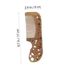 Minkissy Natural Sandalwood Comb Wooden Hair Comb for Women Anti-snag Hair Loss Reduction