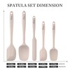 HOTEC High Heat Resistant Food Grade Silicone Rubber Spatula Set