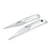 2pcs Front Fog Light Cover Trim Silver Fog Lamp Bezel