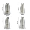 Tumtanm Large Piping Nozzles, 4Pcs #2CZ #D66#4B #1M Stainless Steel