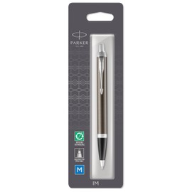 PARKER IM Ballpoint Pen, Dark Espresso with Medium Point Blue Ink Refill, Blister Pack (1975561)